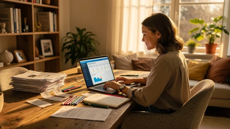 Femme analysant ses dépenses quotidiennes pour mieux comprendre ses priorités financières