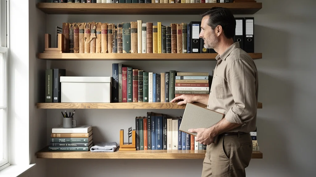 Bibliothèque professionnelle rangée en Dewey simplifiée sur 3 étagères, image à la une SEO