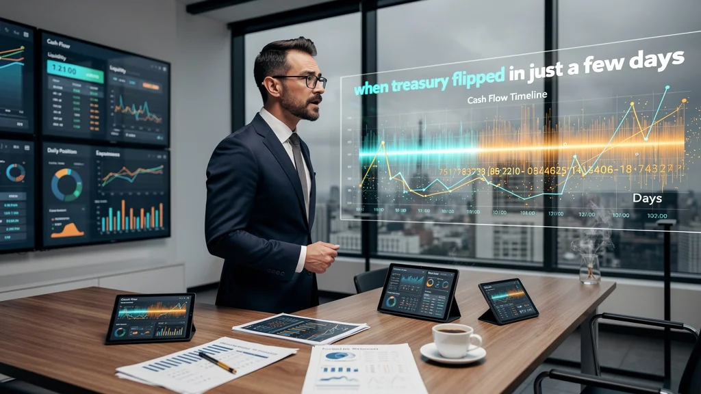 Test d’outil de projection financière montrant la trésorerie basculer rapidement en entreprise