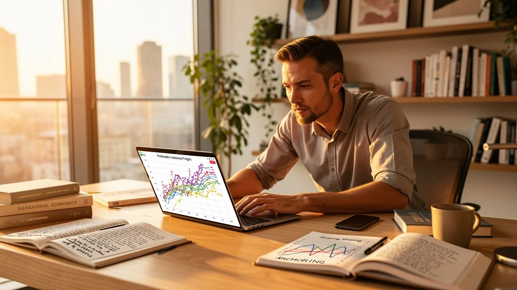Professionnel découvrant un graphique de Predictably Irrational éclairant sa stratégie de tarification