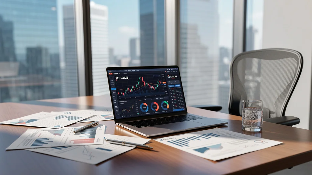 Bureau moderne et épuré illustrant le monde des affaires et finance Fusacq avec détails hyper-réalistes